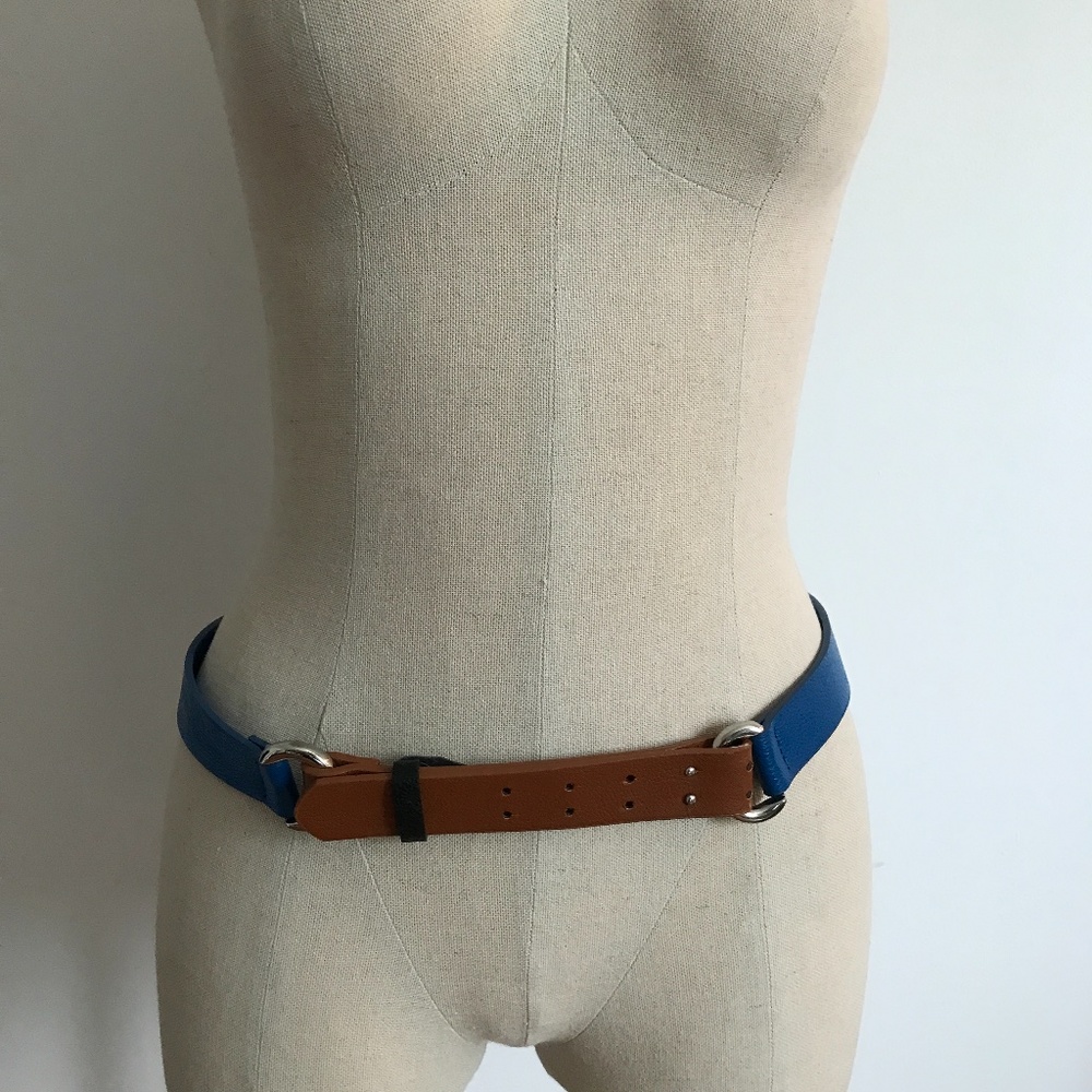 Smart Set - Black Brown and Blue Faux Leather Belt